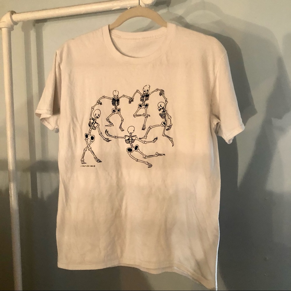 Skull Print White T Shirt